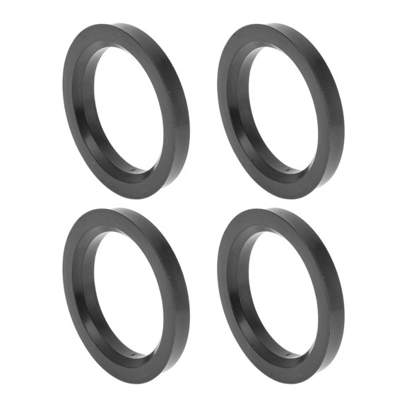 75.1mm to 56.6mm Car Wheel Hub Centric Rings Black Polycarbonate Wheels Center Shaft Shock Absorbing Hubrings 4 Pcs