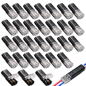 75 2-pin Waterproof Wire Connectors, 12V Quick Crimping, Compatible with 18-22AWG Wires, Plug-in Cable Terminals Suitable for Connecting Cable Terminals in Cars and Trucks