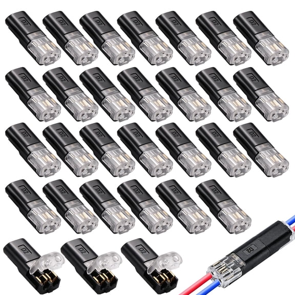 75 2-pin Waterproof Wire Connectors, 12V Quick Crimping, Compatible with 18-22AWG Wires, Plug-in Cable Terminals Suitable for Connecting Cable Terminals in Cars and Trucks