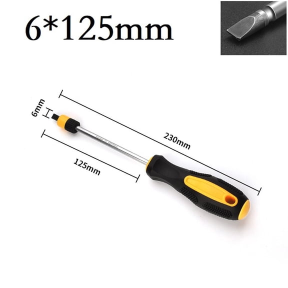 75-200mm Alloy Steel Magnetic lengthen Slotted Cross Screwdriver Rubber Handle