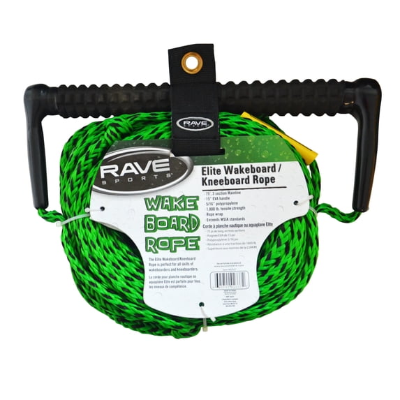 75' 3-Section Wakeboard/Kneeboard Rope w/EVA Swirl Grip - Elite
