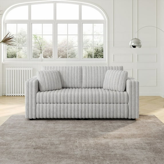 75.6" Soft Modular Sofa - High Comfort & Multi-Function | Light Gray