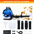 thumbnail image 1 of 75.6CC 900CFM Leaf Blower - 4-Cycle Backpack Gas Powered Leaf Blower, Grass Lawn Blower Air Cooling Gasoline Backpack Grass Blower, Backpack Snow Blower for Garden, 1 of 9