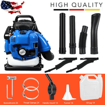 75.6CC Backpack Gas Leaf Blower, 2-Cycle Gas Powered Backpack Blower with Fuel Tank, 900CFM Air Volume 210MPH Speed, Ideal for Lawn Care