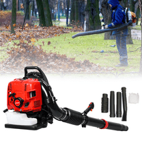75.6CC Backpack Gas Leaf Blower, 2 Stroke Gas Powered Backpack Blower with Fuel Tank, 900CFM Air Volume 210MPH Speed, Ideal for Lawn Care