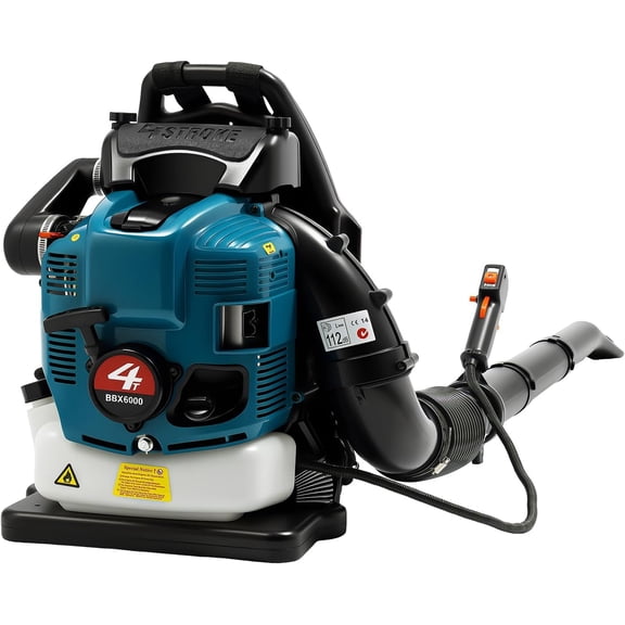 75.6CC Backpack Leaf Blower, 4-Stroke Gas Powered Leaf Blower, Powerful Blowing and Low Fuel Consumption, Cordless Blower for Yard, Garden, Lawn Care, and Street Cleaning