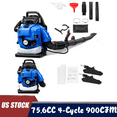 thumbnail image 1 of 75.6CC Gas Powered Backpack Leaf Blower 900 CFM , Powerful 210 MPH 4 Cycle Petrol Powered Leaf blowers for Lawn/Garden Care Yard Snow/Grass Blowing Dust Debris, 1 of 10