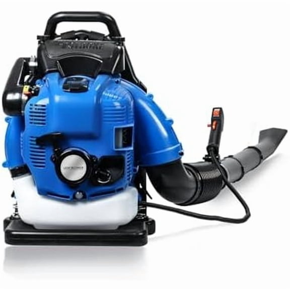 75.6cc 4-Cycle Commercial Backpack Leaf Blower, 750 CFM 205 MPH with Cruise Control & 1.9L Fuel Tank, for Large Area Leaf Cleanup, Lawn Care and Commercial Use.