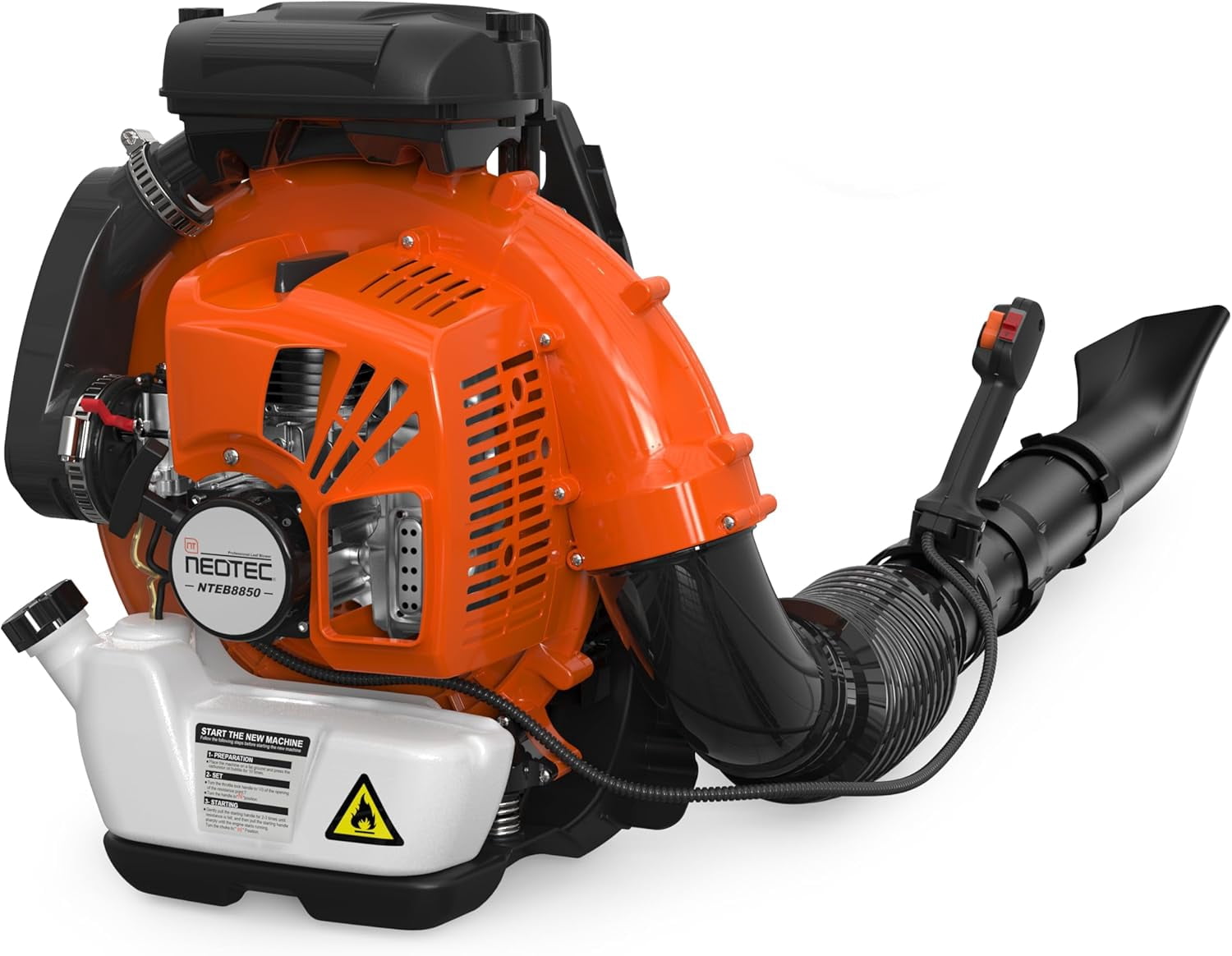 75.6cc Gas Leaf Blower Backpack 847CFM 2-Cycle Ergonomic Harness System ...