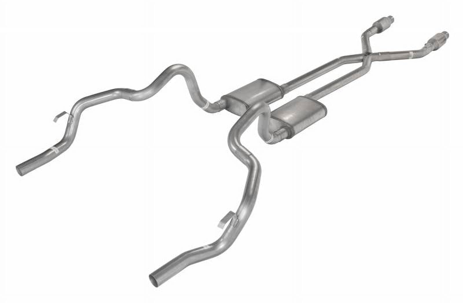 Pypes Performance Exhaust PYPSGF911SE 2.5 in. dia. Crossmember-Back Street Pro Exhaust System for 1975-1981 Ford Fullsize Truck - Natural