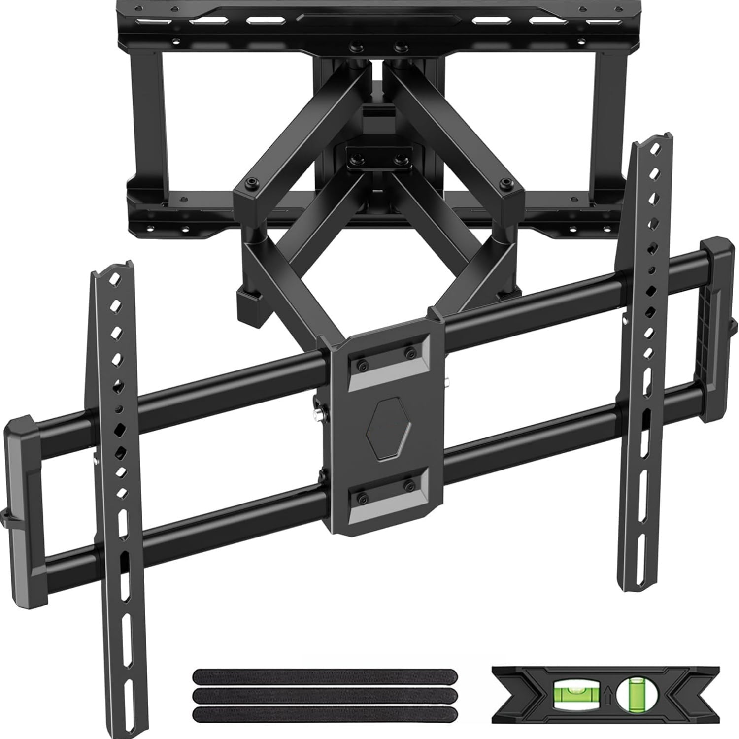 75 85 inch Full Motion TV Wall Mount for 40-86'' TV Mount, Heavy Duty Adjustable articulating Bracket Tilt Swivel Extension Level, 16" Studs, 132 lbs for 65 70 75+ TVs