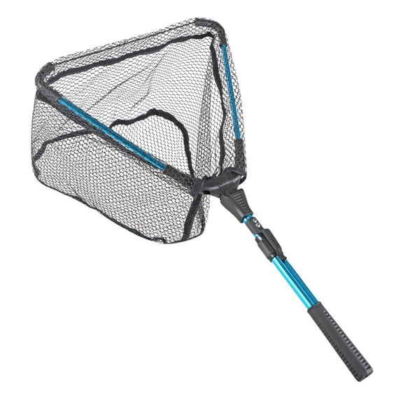 75-90cm Folding Fishing Brail Net Telescopic Fishing Landing Net Scoop Net Blue