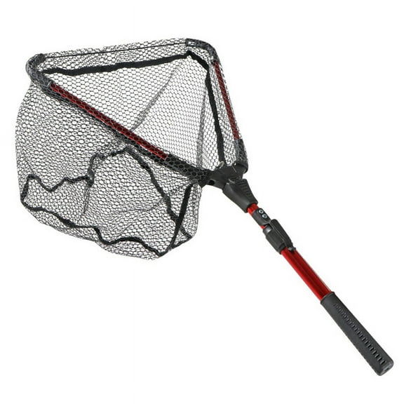 75-90cm Folding Fishing Brail Net Telescopic Fishing Landing Net Scoop Net Red,1 x Fishing Landing Net,Red
