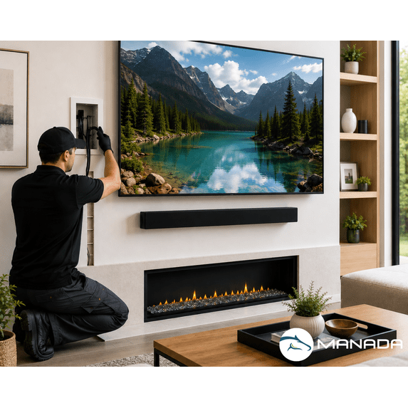 75–98-inch TV Wall Mounting Service with In-Wall Wire Concealment ...