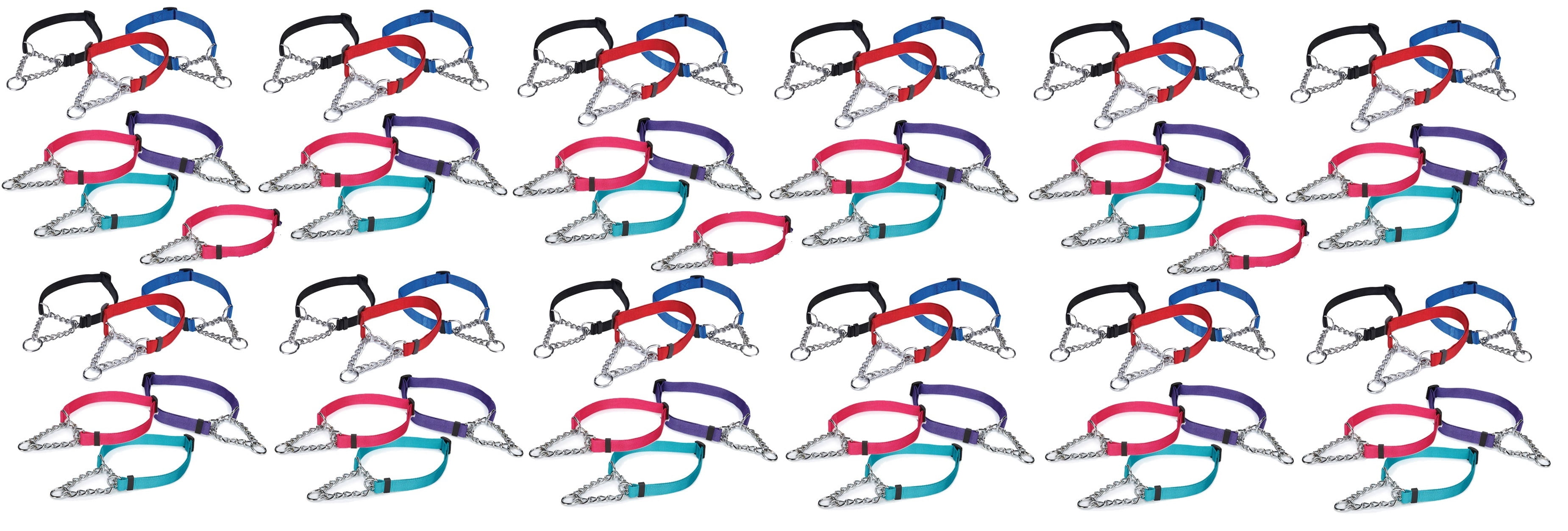 75 Chain Martingale Dog Collar Bulk Shelter Rescue Vet Assorted Color Pick Size (Large - 18 to 26 inch)