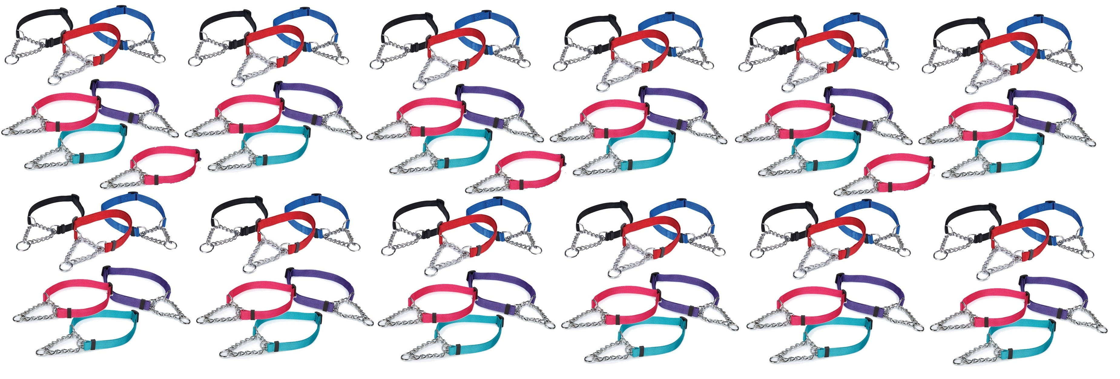 75 Chain Martingale Dog Collar Bulk Shelter Rescue Vet Assorted Color Pick Size (Medium - 14 to 20 inch)