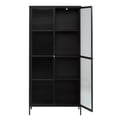 thumbnail image 1 of 75" Contemporary Glass & Metal Display Cabinet in Black, 1 of 5