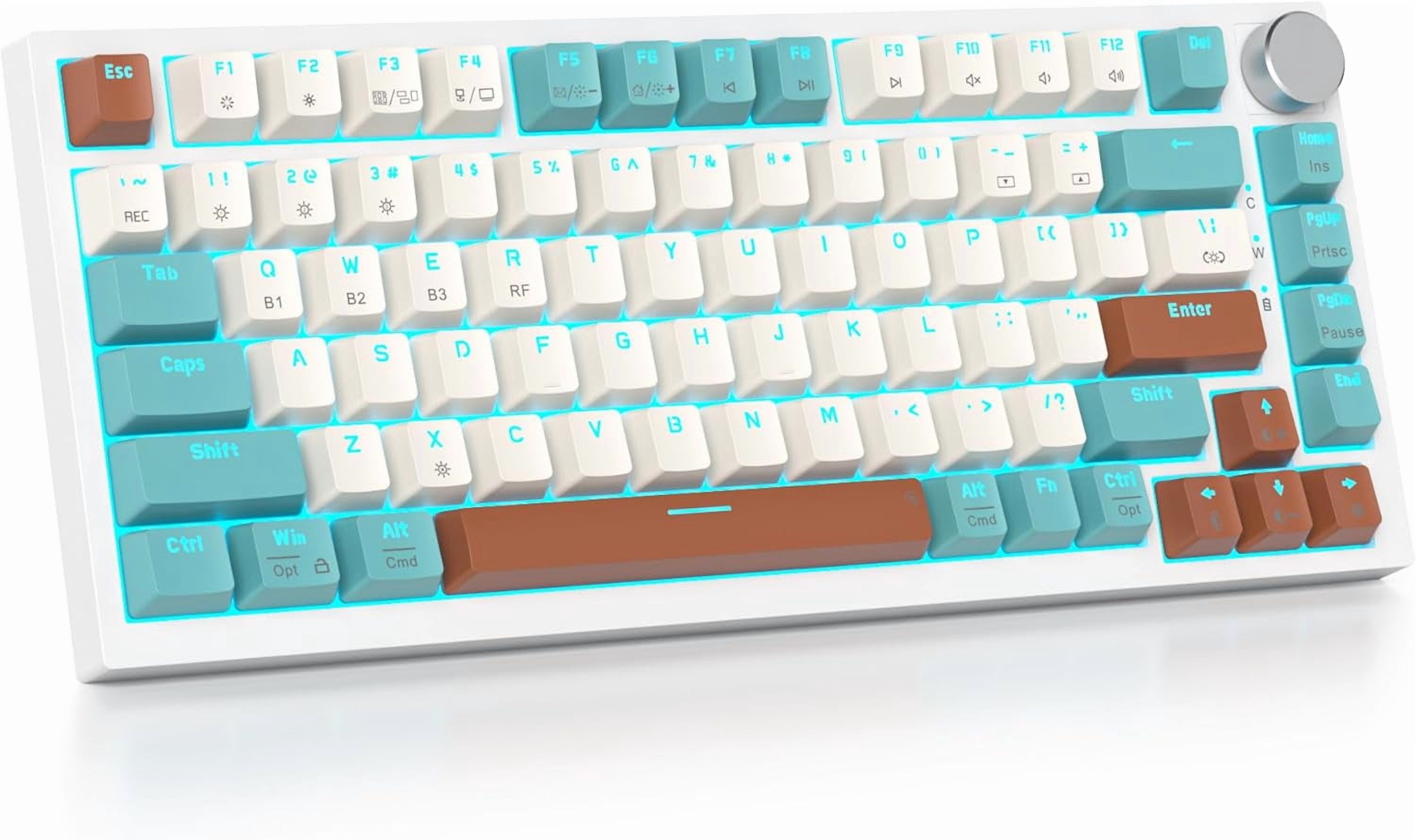 75% Creamy Mechanical Keyboard, Hot Swappable Custom Keyboard, Backlit ...