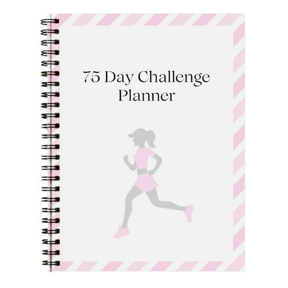 75 Day Challenge Planner Journal Fitness Reading Diet Tracking Journal Notebook Twin Coil Binding Daily Planner 21x14cm