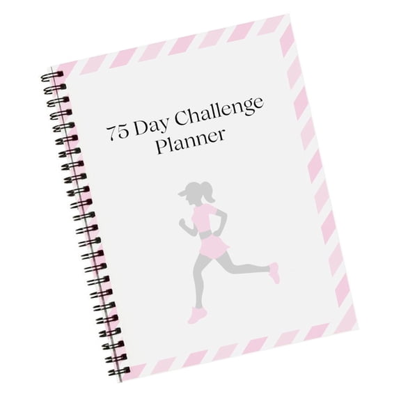 75 Day Challenge Planner Twin Wire Binding Daily Planner 21x14cm Fitness Workout Diet Reading Tracking Journal Notebook