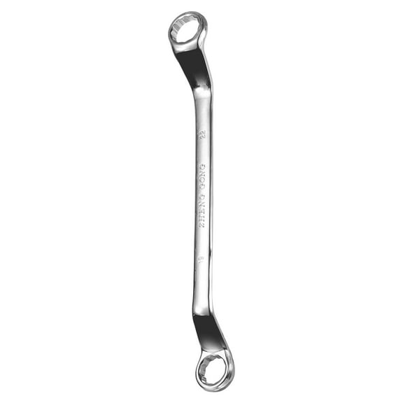 75 Degree Offset Box End Wrench 19mm x 22mm Metric 12 Point Mirror Chrome Plated Alloy Steel Double Box Wrenches Long Industrial Grade Torx Box Wrench Repair Tool