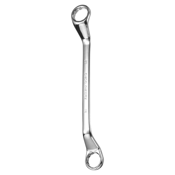 75 Degree Offset Box End Wrench 30mm x 32mm Metric 12 Point Mirror Chrome Plated Alloy Steel Double Box Wrenches Long Industrial Grade Torx Box Wrench Repair Tool