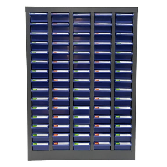 75 Drawers Parts Cabinet Hardware Tool Storage Cabinet Organization Shelves with Partitions and Labels