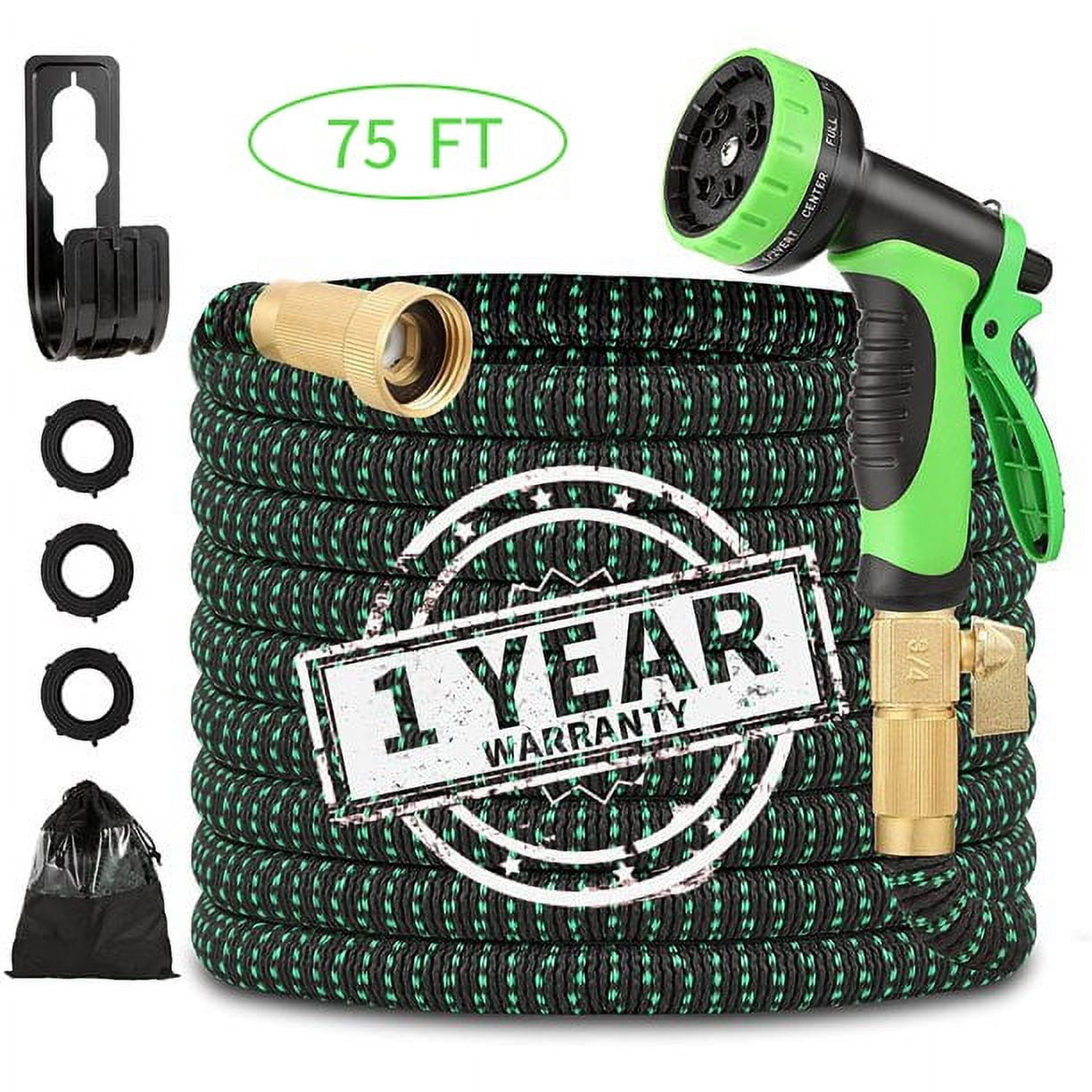 75 FT Flexible and Expandable Garden Hose Strongest Triple Latex Core