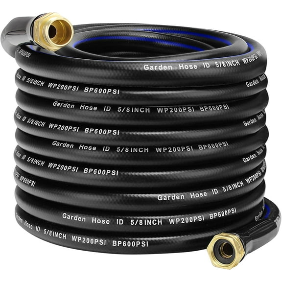 75 FT Garden Hose, Flexible No Kink  Garden Water Hose Flex Copper  Collapsible Washer Rubber Hose 5/8" Soft Lightweight Outdoor Waterhose Manguera Para Jardin