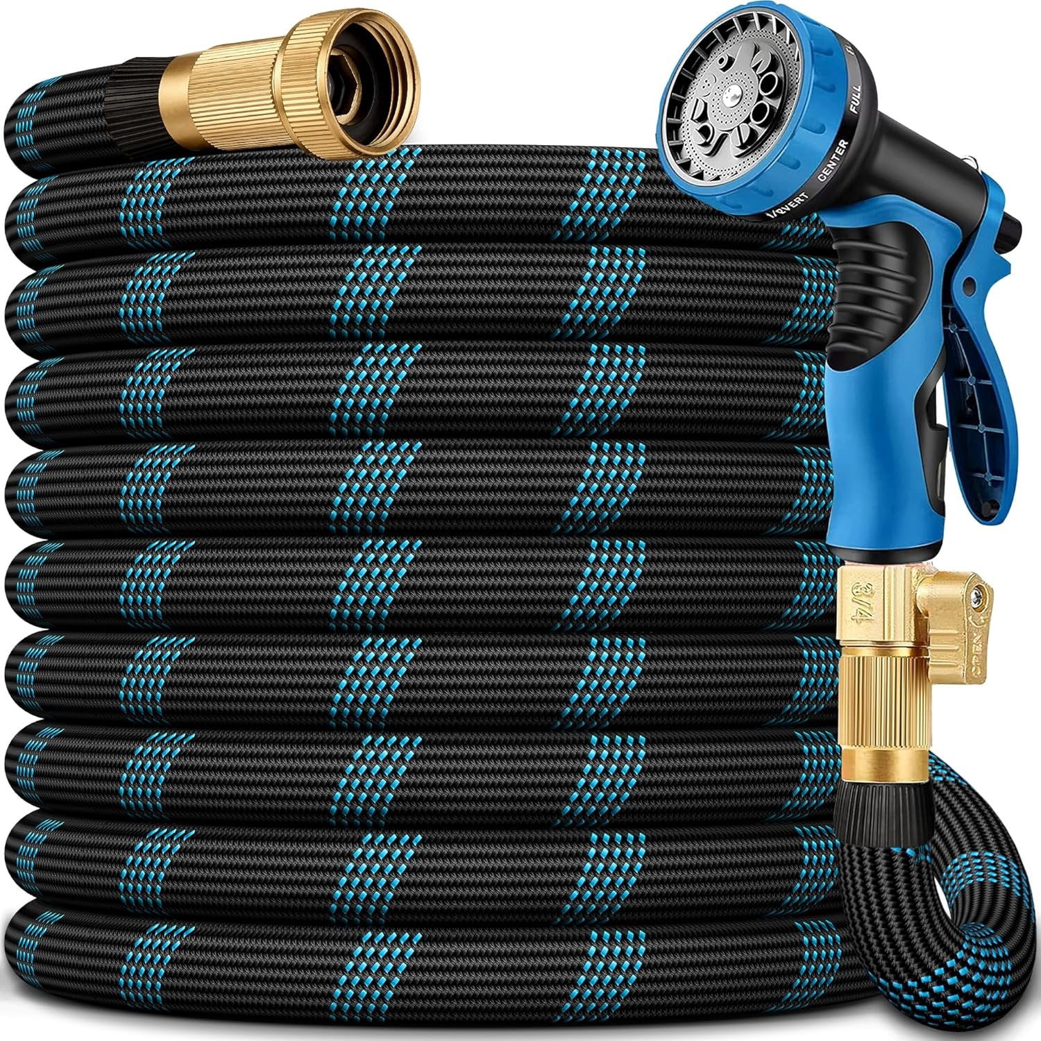75 FT Non-Expandable Garden Hose, 2026 Upgraded Flexible Water Hose ...