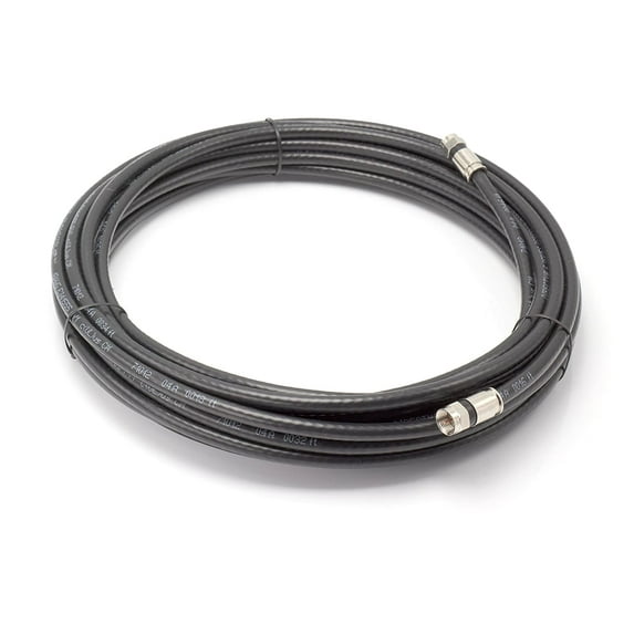 75 Foot Black - Solid Copper Coax Cable - RG6 Coaxial Cable with Connectors, F81 / RF, Digital Coax for Audio/Video, Cable TV, Antenna, Internet, & Satellite, 75 Feet (23 Meter)
