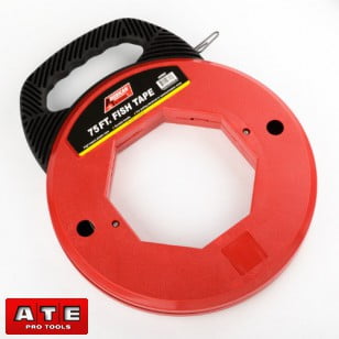 75 Foot Steel Fish Tape Electrical Cable Wire Puller Fishtape Pulling Tool