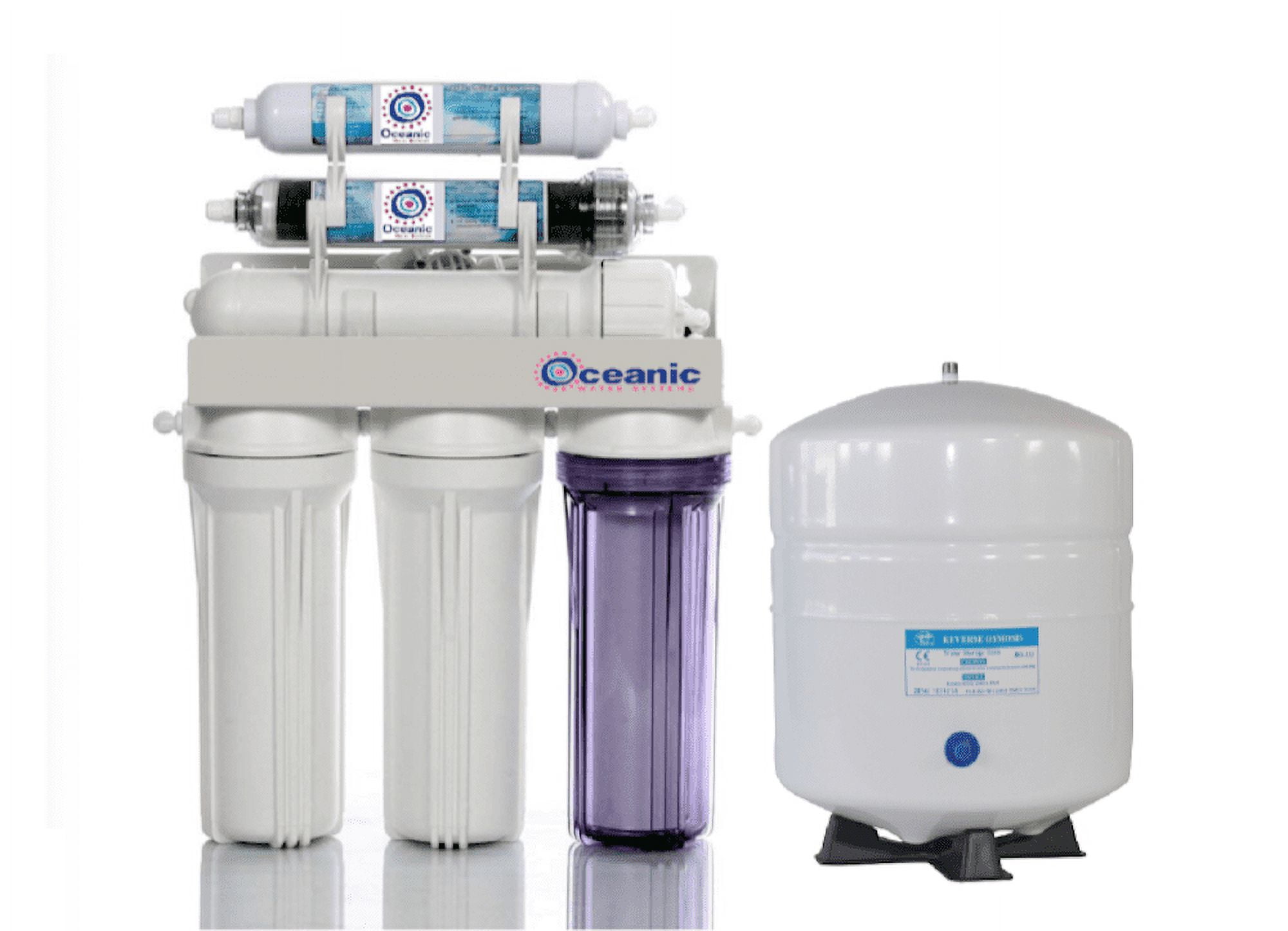 75 GPD - 6 Stage Dual Outlet Use (Drinking & Aquarium Reef/Deionization) Reverse Osmosis Water System (RO/DI) + Tank