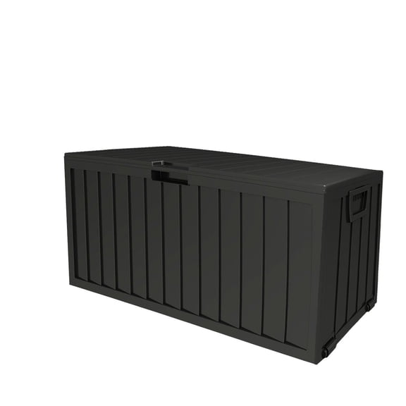 75 Gallon Outdoor Waterproof Storage Box with Flip-Top Lid, Heavy-Duty Deck Box Suitable for /Outdoor Use - Plastic