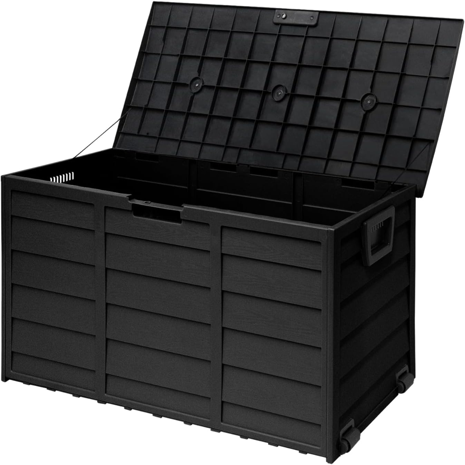 75 Gallon Outdoor Deck Storage Box Patio Resin Deck Storage Container Store Cushion and Sundry