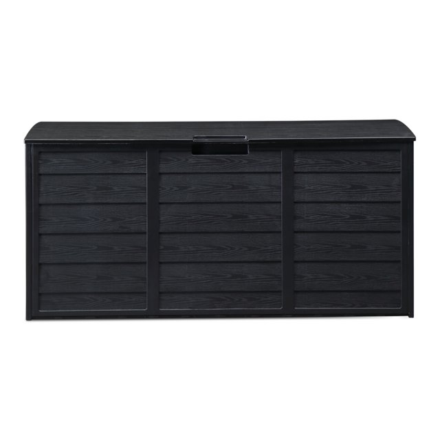 75 Gallon Plastic Yard Storage Box with 2 Wheels & Lockable Seat
