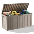 thumbnail image 1 of 75 Gallon Resin Deck Box, Lockable Patio Outdoor Storage Box for Furniture, Garden Tools and Tools Storage, Waterproof Outside Storage Boxes, 1 of 9