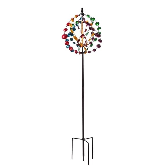 Evergreen 75"H Wind Spinner, Multicolor Celebrations