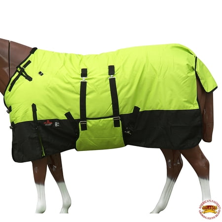 75" Hilason 1200D Winter Waterproof Turnout Horse Blanket Belly Wrap Lime