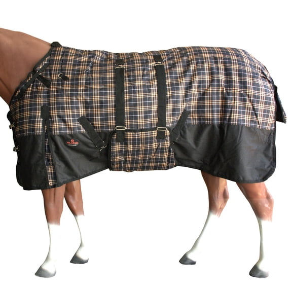 75" Hilason 1200D Winter Waterproof Turnout Horse Blanket Belly Wrap Plaid