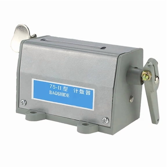 75-II 5-Digit Mechanical Manual Counter for Punching Machines Pull Type Industrial Revolution Counter AC220V