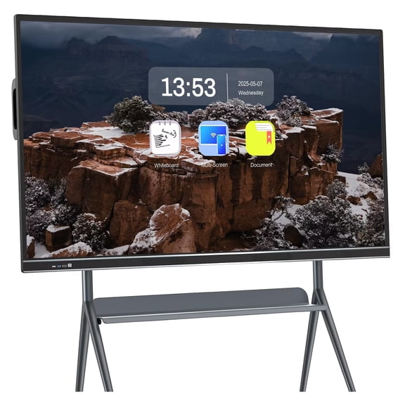 OmninexHub 75 Inch 4K Smart Board, Touch Screen Digitald Electronic Calendar Multi-Touch Whiteboar for Classroom and Business Use