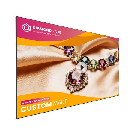 Canlarriz 75 inch 4K UHD Giant Digital Signage Display, 700 Nits High Brightness, 24/7 Commercial-Grade Video Wall w/ Free CMS & Ultra-Slim Metal Design for Flagship Stores, Lobbies & Corporate HQ