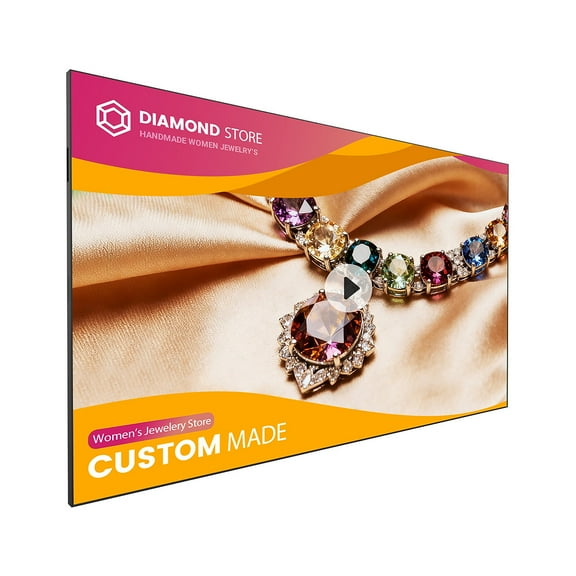 Canlarriz 75 inch 4K UHD Giant Digital Signage Display, 700 Nits High Brightness, 24/7 Commercial-Grade Video Wall w/ Free CMS & Ultra-Slim Metal Design for Flagship Stores, Lobbies & Corporate HQ