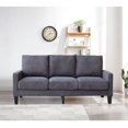 thumbnail image 1 of 75 Inch Accent Sofa,Modern Upholstered Accent Sofa Couch with Square Armrest and Thick Cushion Back,Leisure Sofa Couch for Home Office Apartment,Easy Assembly, Dark Grey, 1 of 7