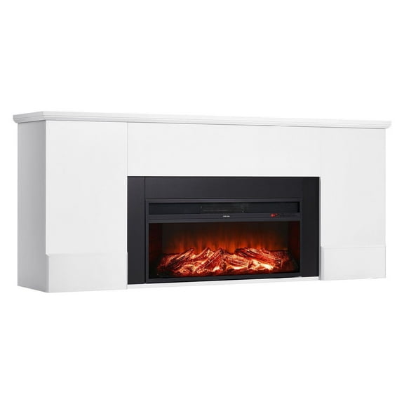 75 Inch Electric Fireplace Stove, 1500W 5120 BTU Freestanding Heater with Mantel