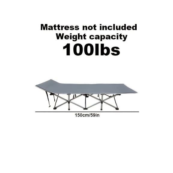75-Inch Portable Folding Camping Bed, 500 600 700 LBS Load Capacity, 10 Brackets, Optional Mattress, Heavy-Duty Guest Bed for Outdoor Travel Camping