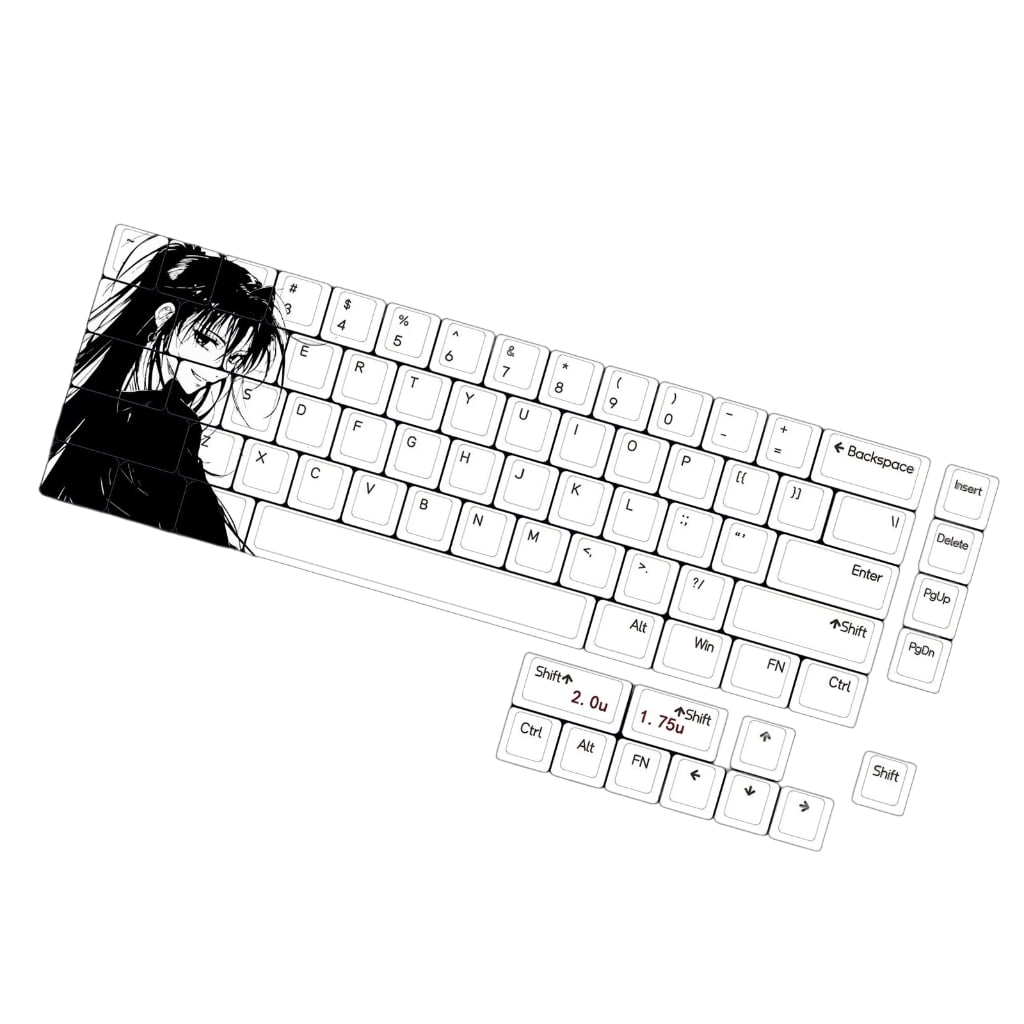 75-Key PBT Keycap Set with Original Height Duribility 5Sides Heat ...
