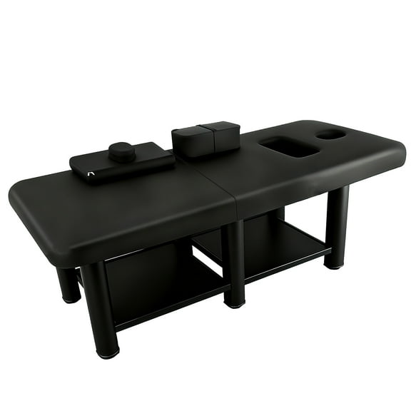 75L 31.5''W 1150LBS Metal Frame Treatment Table, Stationary Massage Table, PU Leather Physical Therapy Table Spa Lash Bed for Aromatherapy Studios & Massage Parlors