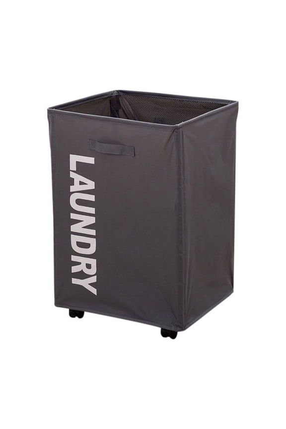 75 L Large Rolling Laundry Basket Wheels Collapsible Tall Laundry Hamper Handle Foldable Dirty Clothing Basket Fold up Rectangular Hampers for Laundry Dorm Room
